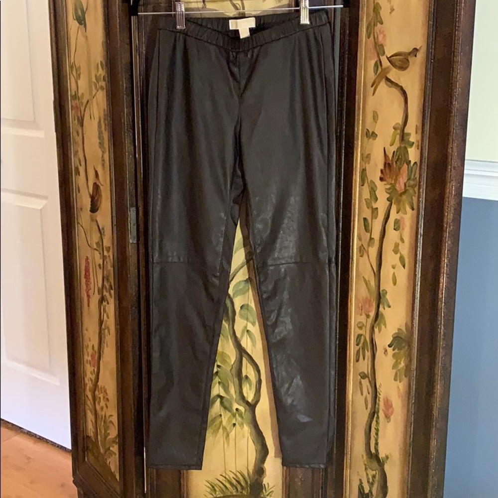 Michael Kors Brown Faux Leather leggings